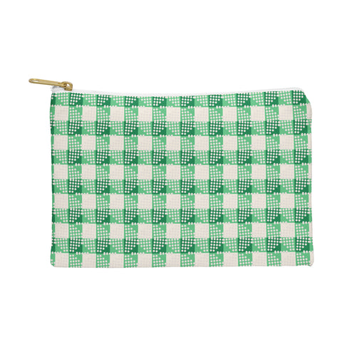 Holli Zollinger ANTHOLOGY OF PATTERN SEVILLE GINGHAM GREEN Pouch