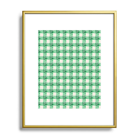 Holli Zollinger ANTHOLOGY OF PATTERN SEVILLE GINGHAM GREEN Metal Framed Art Print