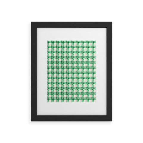Holli Zollinger ANTHOLOGY OF PATTERN SEVILLE GINGHAM GREEN Framed Art Print