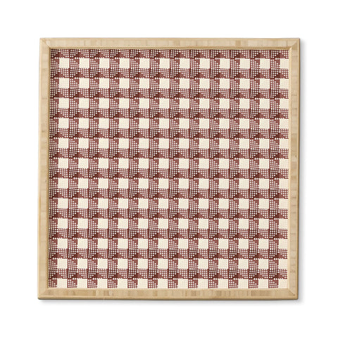 Holli Zollinger ANTHOLOGY OF PATTERN SEVILLE GINGHAM MAROON Framed Wall Art
