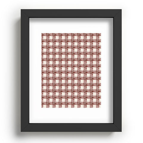 Holli Zollinger ANTHOLOGY OF PATTERN SEVILLE GINGHAM MAROON Recessed Framing Rectangle