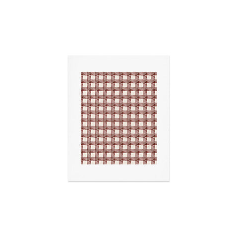 Holli Zollinger ANTHOLOGY OF PATTERN SEVILLE GINGHAM MAROON Art Print