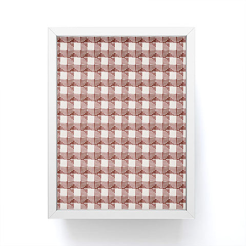 Holli Zollinger ANTHOLOGY OF PATTERN SEVILLE GINGHAM MAROON Framed Mini Art Print