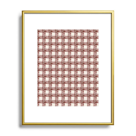 Holli Zollinger ANTHOLOGY OF PATTERN SEVILLE GINGHAM MAROON Metal Framed Art Print