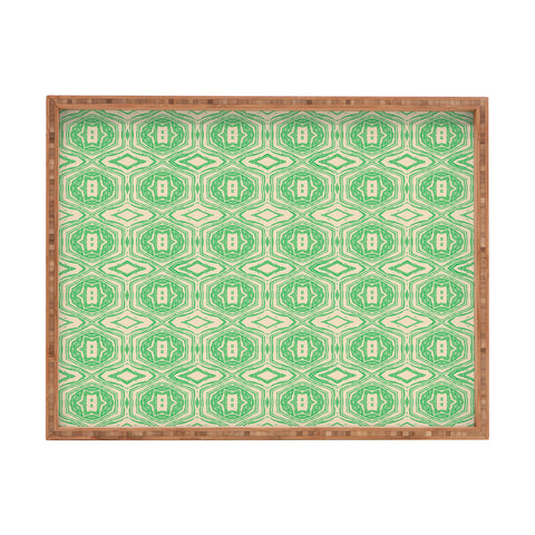 Holli Zollinger ANTHOLOGY OF PATTERN SEVILLE MARBLE GREEN Rectangular Tray