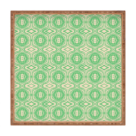 Holli Zollinger ANTHOLOGY OF PATTERN SEVILLE MARBLE GREEN Square Tray