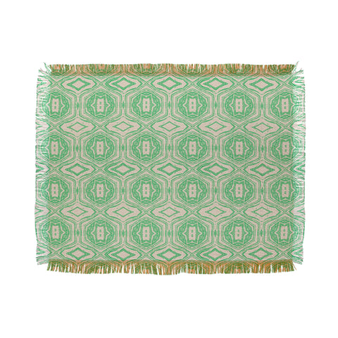 Holli Zollinger ANTHOLOGY OF PATTERN SEVILLE MARBLE GREEN Throw Blanket