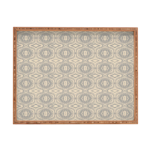 Holli Zollinger AntHOLOGY OF PATTERN SEVILLE MARBLE GREY Rectangular Tray