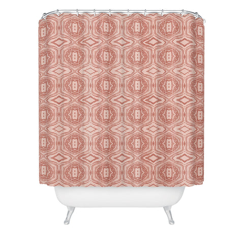 Holli Zollinger ANTHOLOGY OF PATTERN SEVILLE MARBLE PINK Shower Curtain