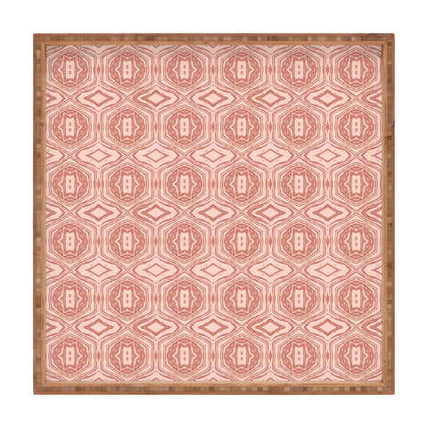Holli Zollinger ANTHOLOGY OF PATTERN SEVILLE MARBLE PINK Square Tray