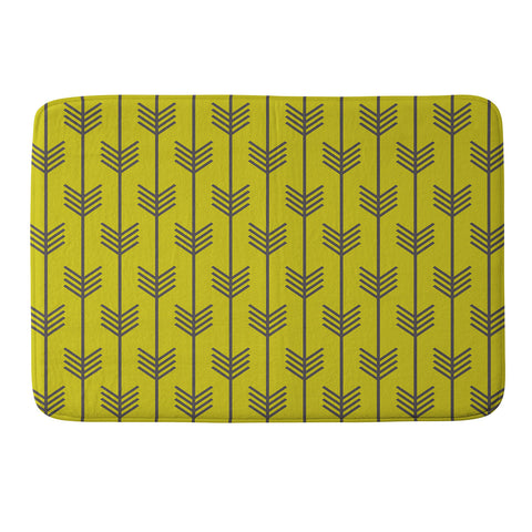 Holli Zollinger Arrow Chartreuse Memory Foam Bath Mat