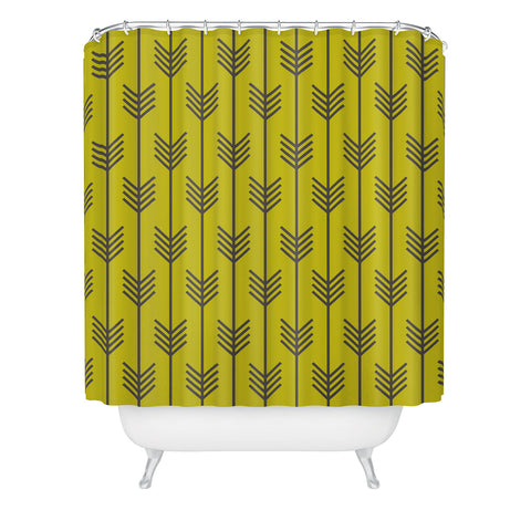 Holli Zollinger Arrow Chartreuse Shower Curtain