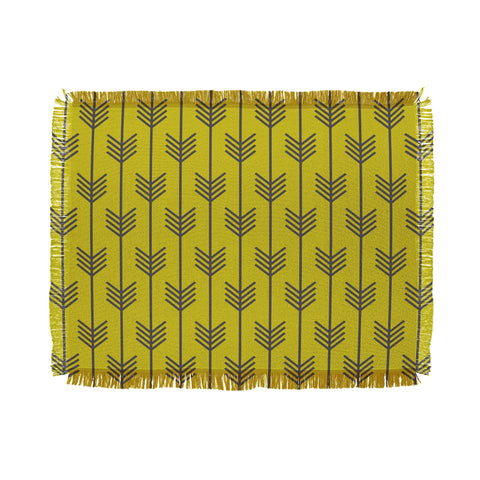 Holli Zollinger Arrow Chartreuse Throw Blanket