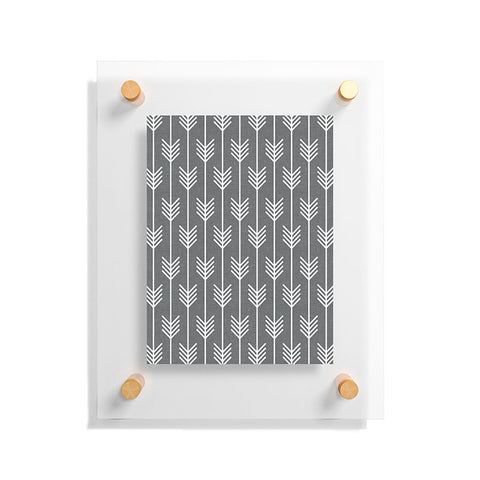 Holli Zollinger Arrows Grey Floating Acrylic Print