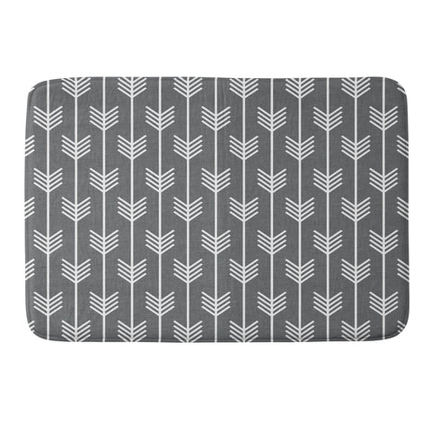 Holli Zollinger Arrows Grey Memory Foam Bath Mat