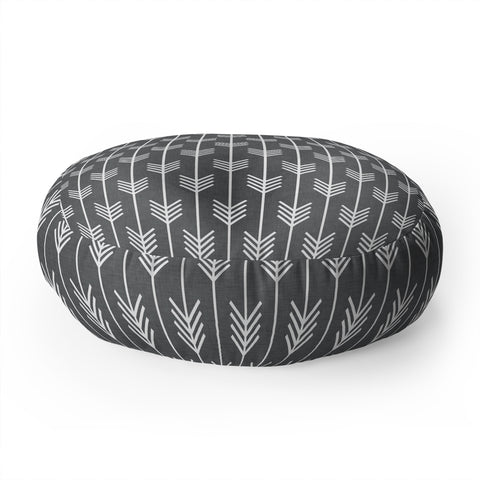Holli Zollinger Arrows Grey Floor Pillow Round