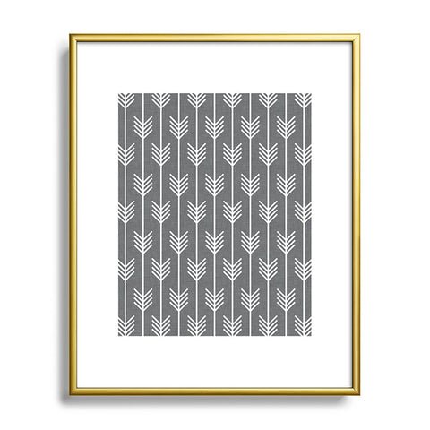 Holli Zollinger Arrows Grey Metal Framed Art Print