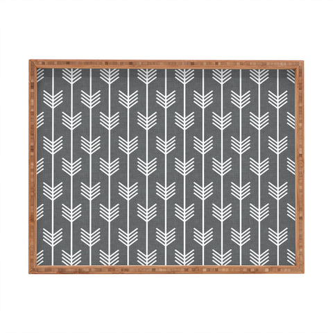 Holli Zollinger Arrows Grey Rectangular Tray