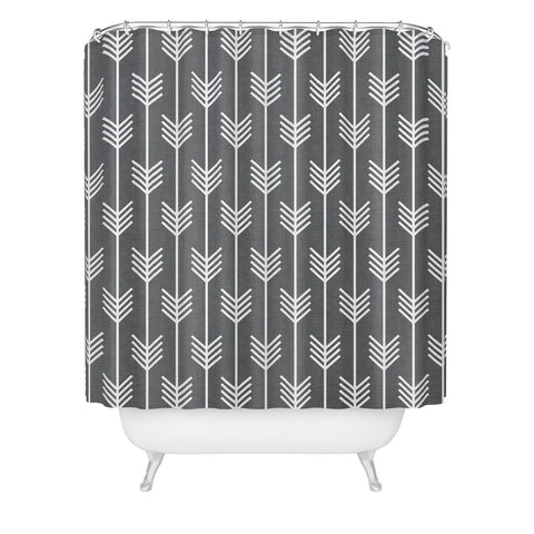 Holli Zollinger Arrows Grey Shower Curtain