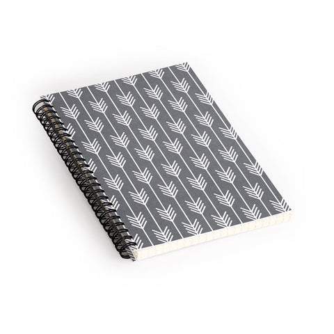 Holli Zollinger Arrows Grey Spiral Notebook