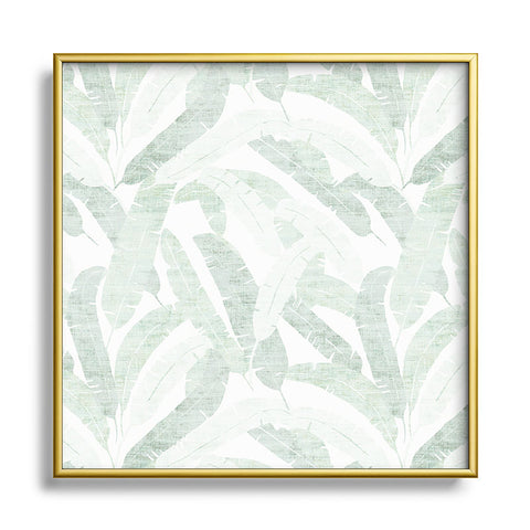 Holli Zollinger BANANA LEAF LIGHT Metal Square Framed Art Print