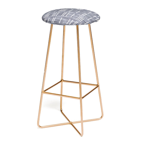 Holli Zollinger BOGO DENIM MUDCLOTH LIGHT Bar Stool