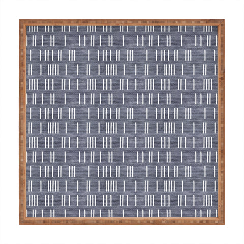 Holli Zollinger BOGO DENIM MUDCLOTH LIGHT Square Tray