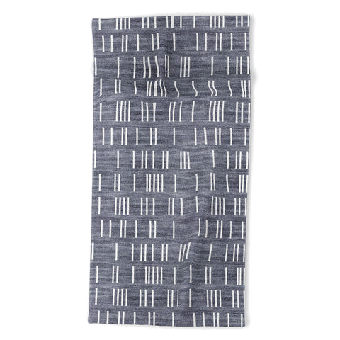 Holli Zollinger BOGO DENIM MUDCLOTH LIGHT Beach Towel