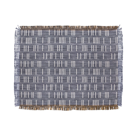 Holli Zollinger BOGO DENIM MUDCLOTH LIGHT Throw Blanket