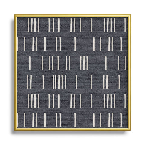 Holli Zollinger BOGO DENIM MUDCLOTH Metal Square Framed Art Print