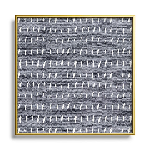 Holli Zollinger BOGO DENIM RAIN LIGHT Metal Square Framed Art Print