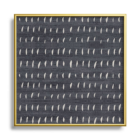 Holli Zollinger BOGO DENIM RAIN Metal Square Framed Art Print