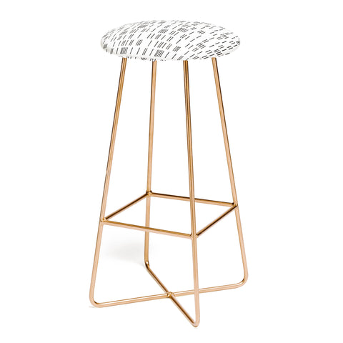 Holli Zollinger BOGO MUDCLOTH WHITE Bar Stool