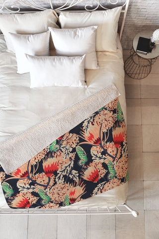 Holli Zollinger BOHEME BUTTERFLY Fleece Throw Blanket