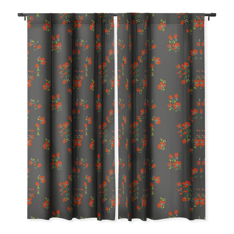 Holli Zollinger Bohemian Farmhouse Floral Blackout Window Curtain
