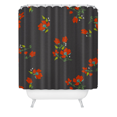 Holli Zollinger Bohemian Farmhouse Floral Shower Curtain