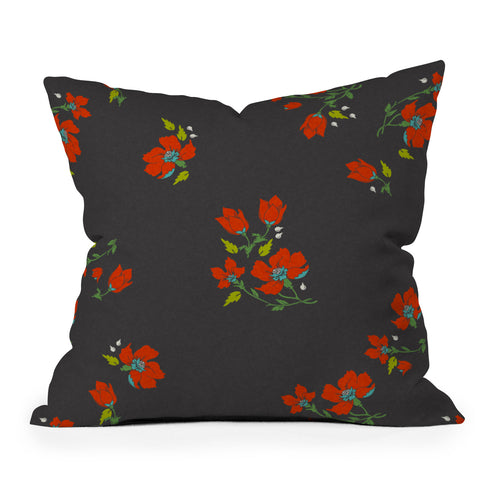 Holli Zollinger Bohemian Farmhouse Floral Throw Pillow