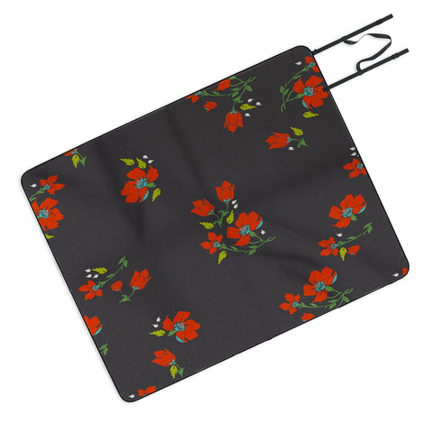 Holli Zollinger Bohemian Farmhouse Floral Picnic Blanket