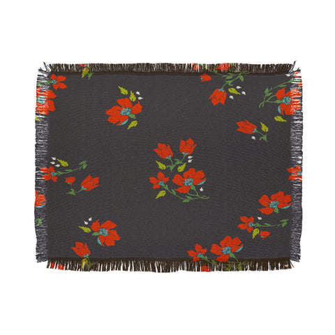 Holli Zollinger Bohemian Farmhouse Floral Throw Blanket