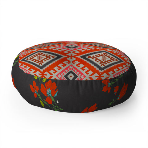 Holli Zollinger Bohemian Farmhouse Geo Floor Pillow Round