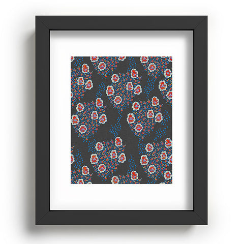 Holli Zollinger Boho Dark Floral Recessed Framing Rectangle