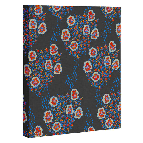 Holli Zollinger Boho Dark Floral Art Canvas
