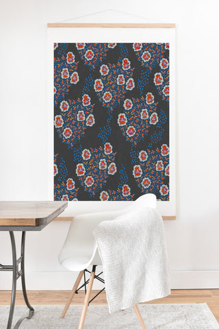 Holli Zollinger Boho Dark Floral Art Print And Hanger