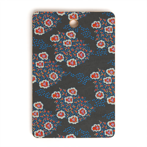 Holli Zollinger Boho Dark Floral Cutting Board Rectangle
