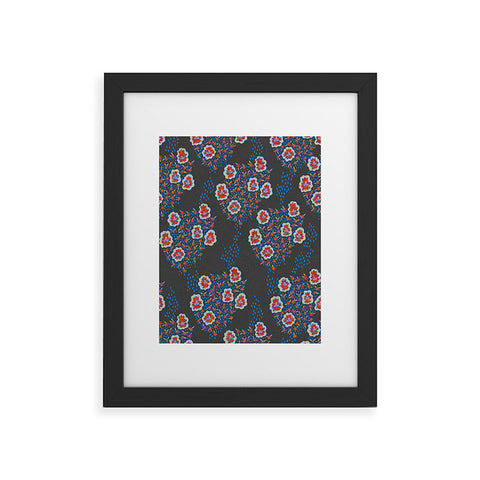 Holli Zollinger Boho Dark Floral Framed Art Print