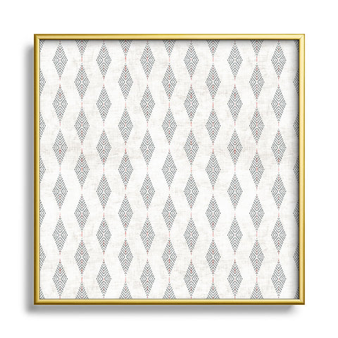 Holli Zollinger BOHO DIAMOND Metal Square Framed Art Print