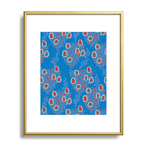 Holli Zollinger Boho Floral Metal Framed Art Print