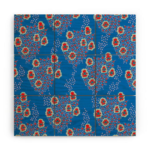 Holli Zollinger Boho Floral Wood Wall Mural