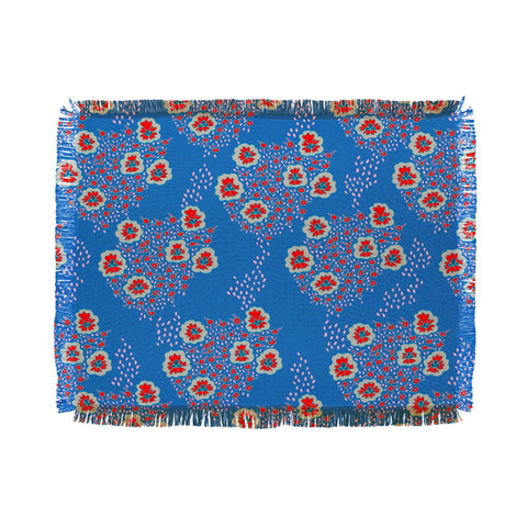 Holli Zollinger Boho Floral Throw Blanket