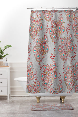 Holli Zollinger Boho Light Floral Shower Curtain And Mat